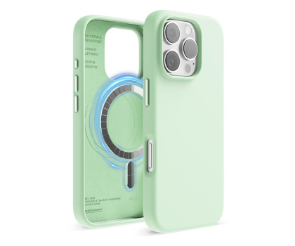 Etui do telefonów Elago Magnetic Silicone do iPhone 16 Pro Soft Mint ES16MSSC63PRO-SMT